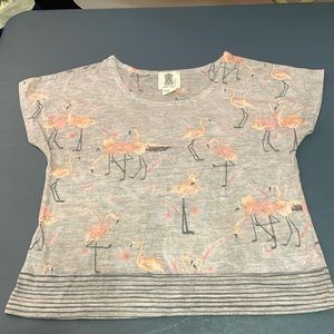 Women’s Top Gray Flamingo Large Lili’s Closet